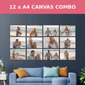 12 x A4 canvas combo photo print set, Grace Design Studio