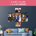 9 piece canvas combo photo print set, Grace Design Studio